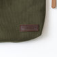 HERITAGE LEATHER MILITARY CANVAS CUSTOM MADE SACOCHE BAG W/ LEATHER STRAP - OLIVE BROWN LEATHER