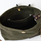 HERITAGE LEATHER MILITARY CANVAS CUSTOM MADE SACOCHE BAG W/ LEATHER STRAP - OLIVE BROWN LEATHER