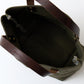 HERITAGE LEATHER MILITARY CANVAS MINI TOTE - OLIVE_BROWN LEATHER