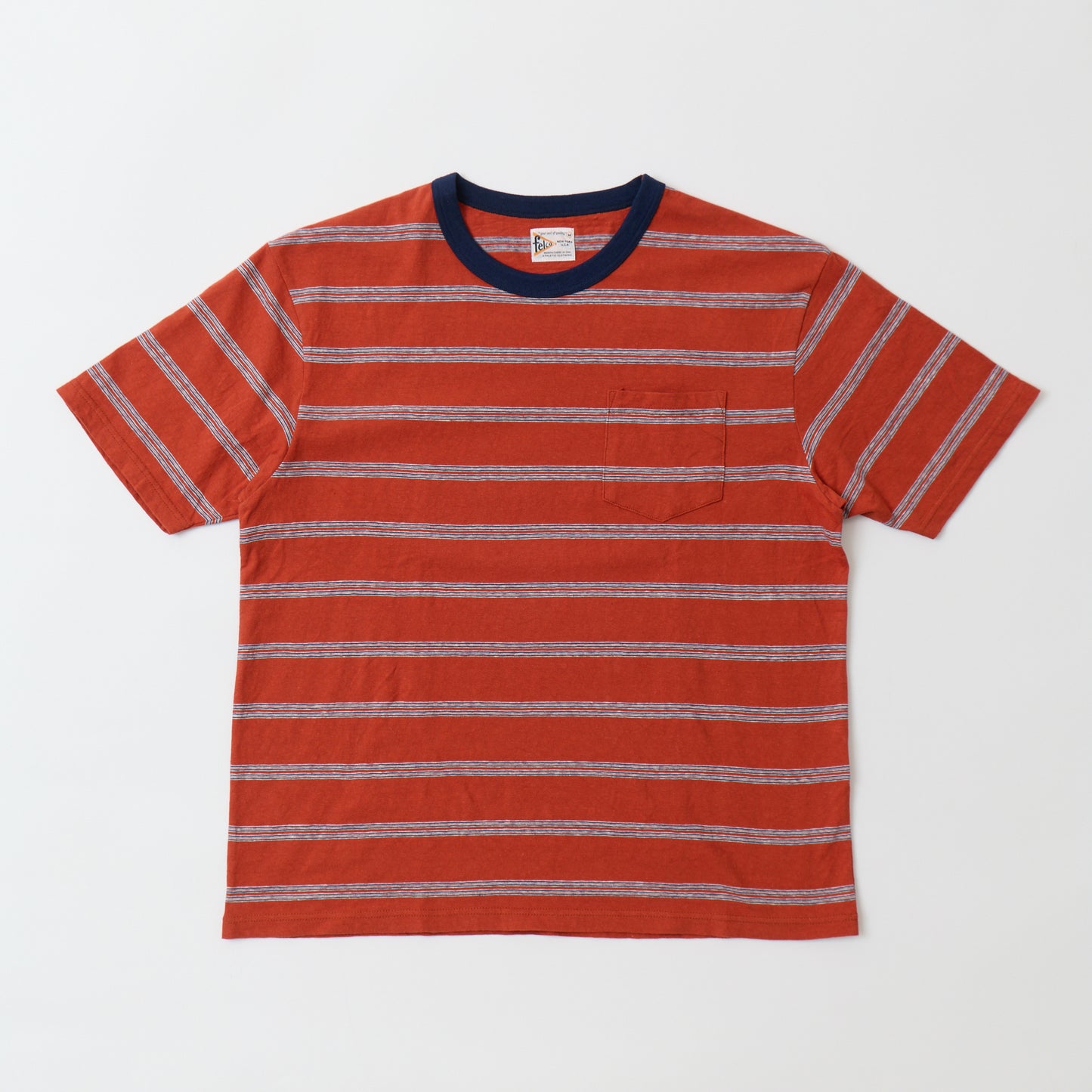 FELCO S/S CREW POCKET TEE - EMOTION STRIPE