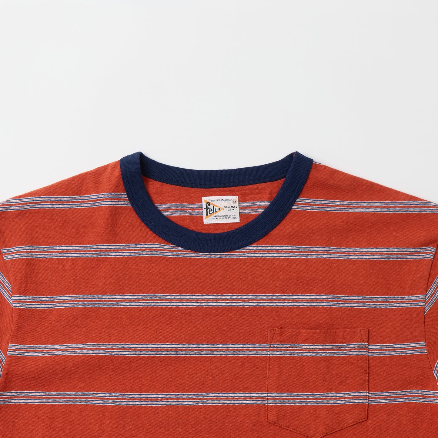 FELCO S/S CREW POCKET TEE - EMOTION STRIPE