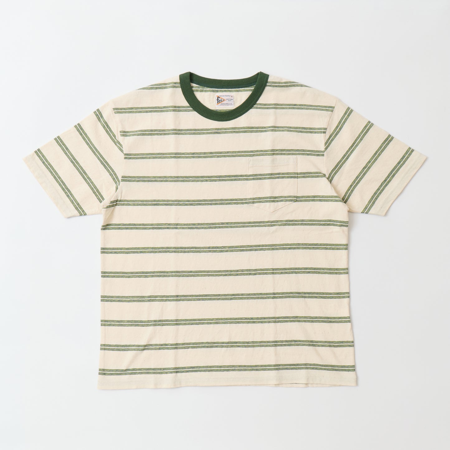 FELCO S/S CREW POCKET TEE - EMOTION STRIPE