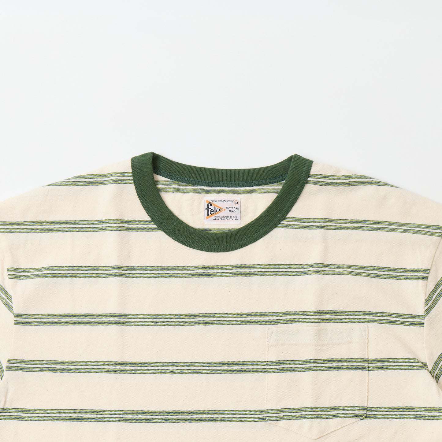 FELCO S/S CREW POCKET TEE - EMOTION STRIPE