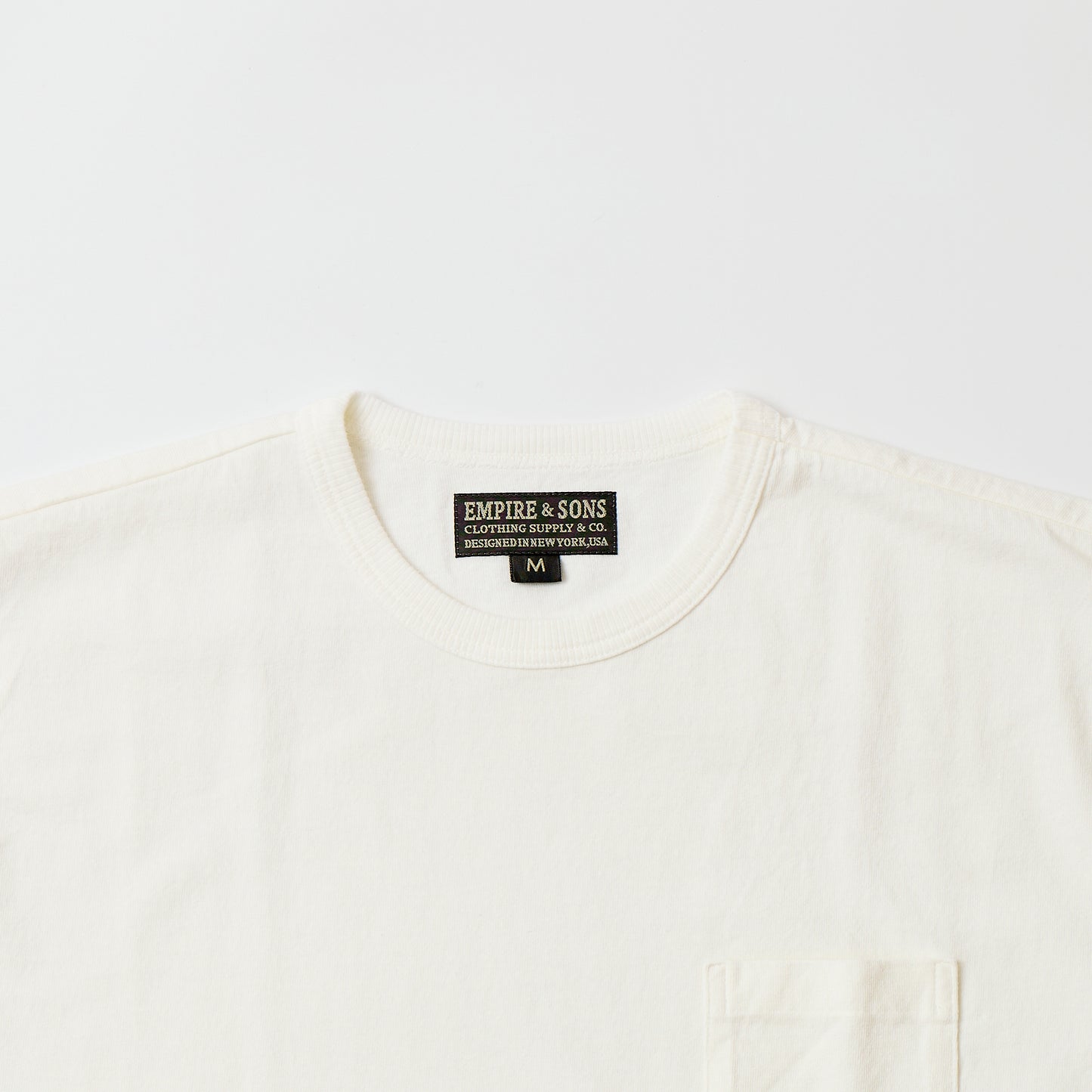 EMPIRE & SONS S/S CREW POCKET TEE AMERICAN DRY JERSEY BLIND SINGLE STITCH - 4 COLORS