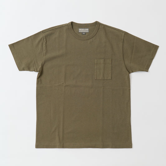 EMPIRE & SONS S/S CREW POCKET TEE AMERICAN DRY JERSEY BLIND SINGLE STITCH - 4 COLORS