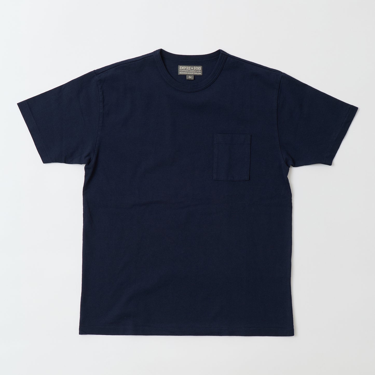 EMPIRE & SONS S/S CREW POCKET TEE AMERICAN DRY JERSEY BLIND SINGLE STITCH - 4 COLORS