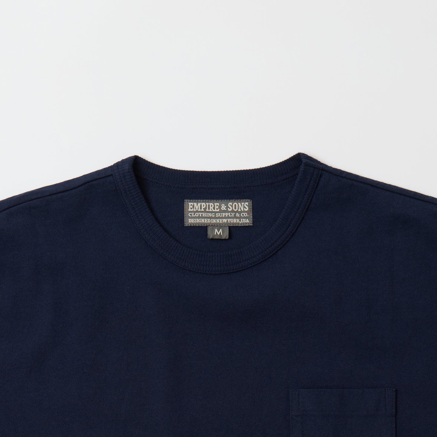 EMPIRE & SONS S/S CREW POCKET TEE AMERICAN DRY JERSEY BLIND SINGLE STITCH - 4 COLORS