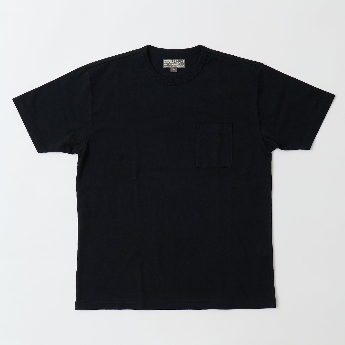 EMPIRE & SONS S/S CREW POCKET TEE AMERICAN DRY JERSEY BLIND SINGLE STITCH - 4 COLORS