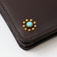 HTC MULTIPLE FLOWER TQ CARD CASE - BROWN