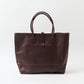 HERITAGE LEATHER ALL LATIGO LEATHER TOTE BAG  W/CLOSURE STRAP - BROWN LATIGO