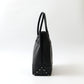 HERITAGE LEATHER ALL LATIGO LEATHER TOTE BAG  W/CLOSURE STRAP - BLACK LATIGO