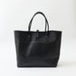 HERITAGE LEATHER ALL LATIGO LEATHER TOTE BAG  W/CLOSURE STRAP - BLACK LATIGO