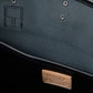 HERITAGE LEATHER ALL LATIGO LEATHER TOTE BAG  W/CLOSURE STRAP - BLACK LATIGO