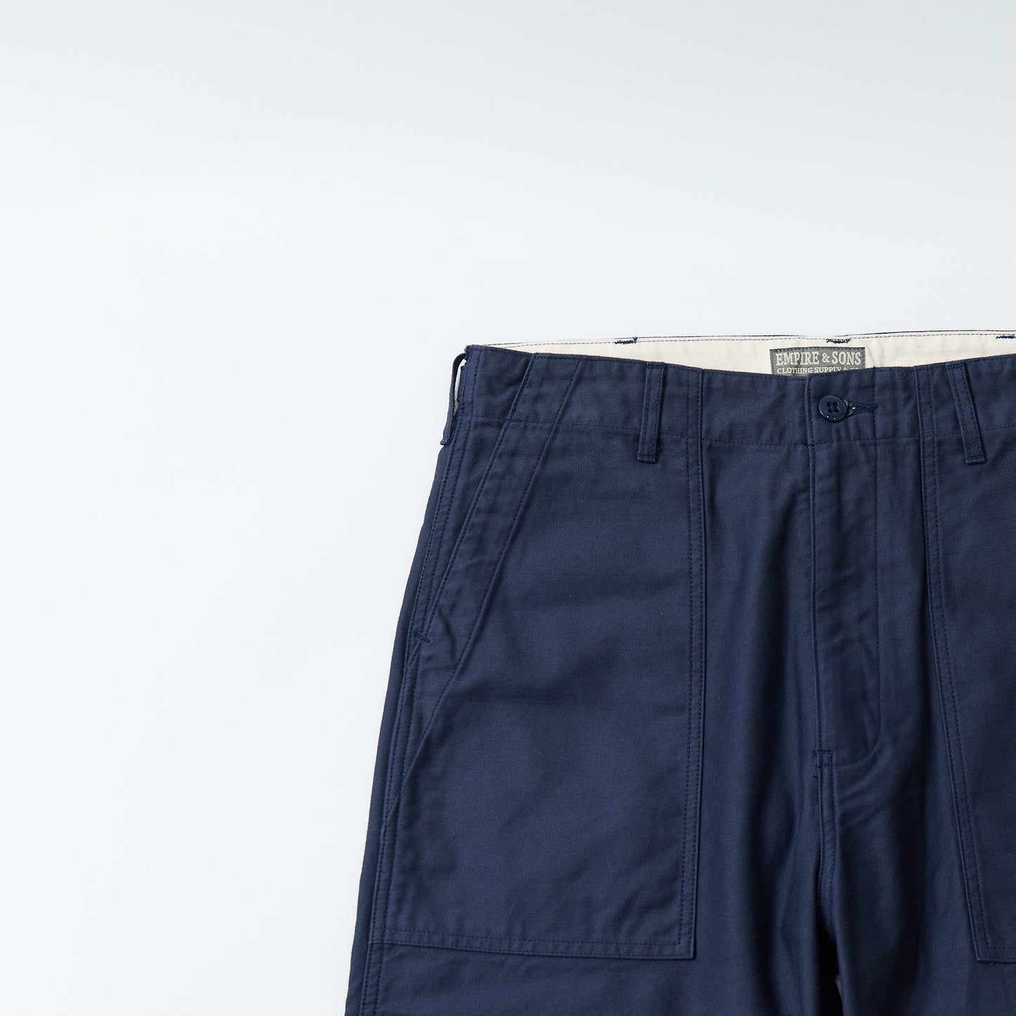 EMPIRE & SONS FATIGUE PANT MILITARY SLUB BACK SATEEN TAPERED WIDE FIT