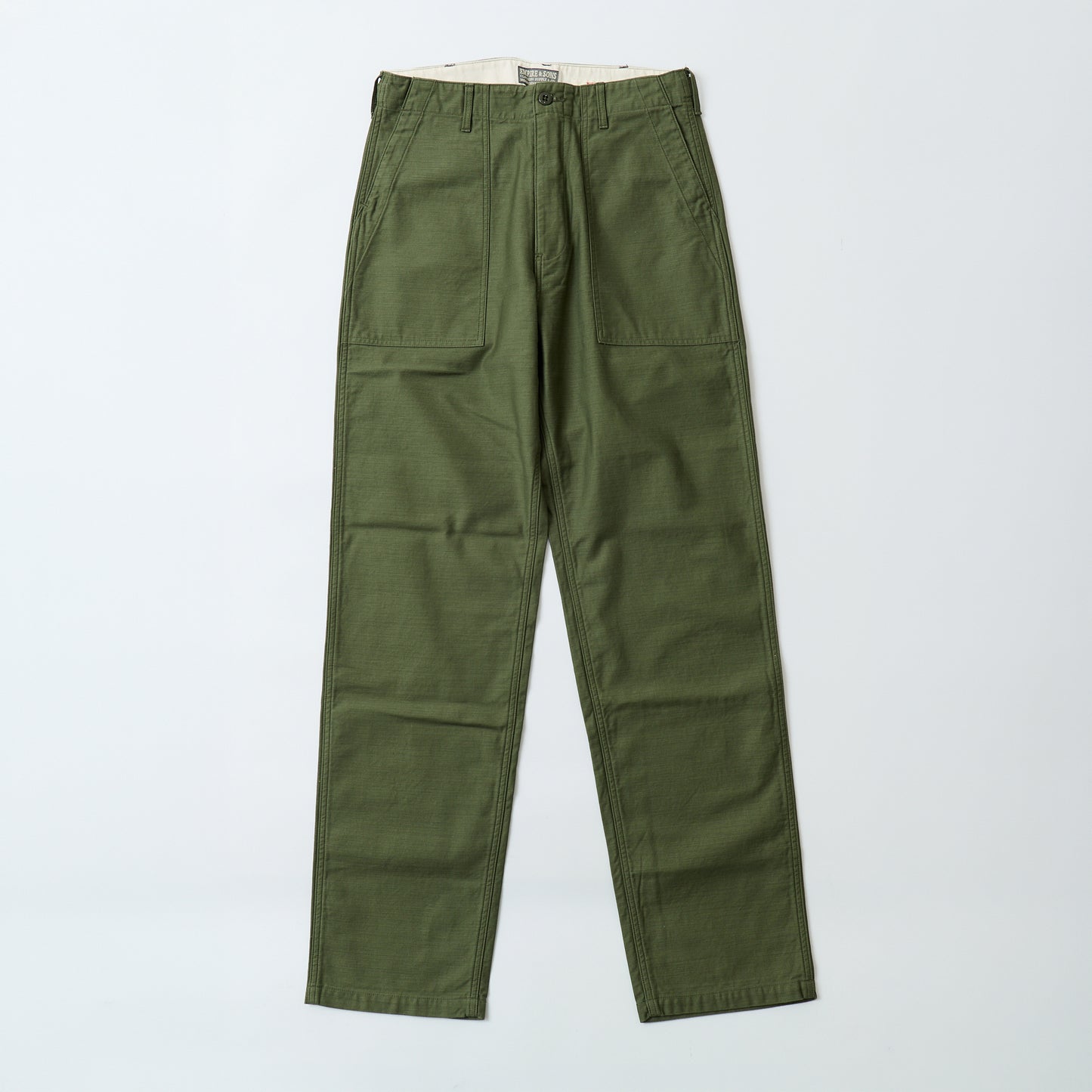 EMPIRE & SONS FATIGUE PANT MILITARY SLUB BACK SATEEN TAPERED WIDE FIT