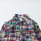 KEATON CHASE USA L/S CLASSIC FIT FULL OPEN BD SHIRT COTTON PATCHWORK MADRAS CHECK - #9