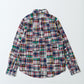 KEATON CHASE USA L/S CLASSIC FIT FULL OPEN BD SHIRT COTTON PATCHWORK MADRAS CHECK - #9
