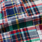 KEATON CHASE USA L/S CLASSIC FIT FULL OPEN BD SHIRT COTTON PATCHWORK MADRAS CHECK - #9