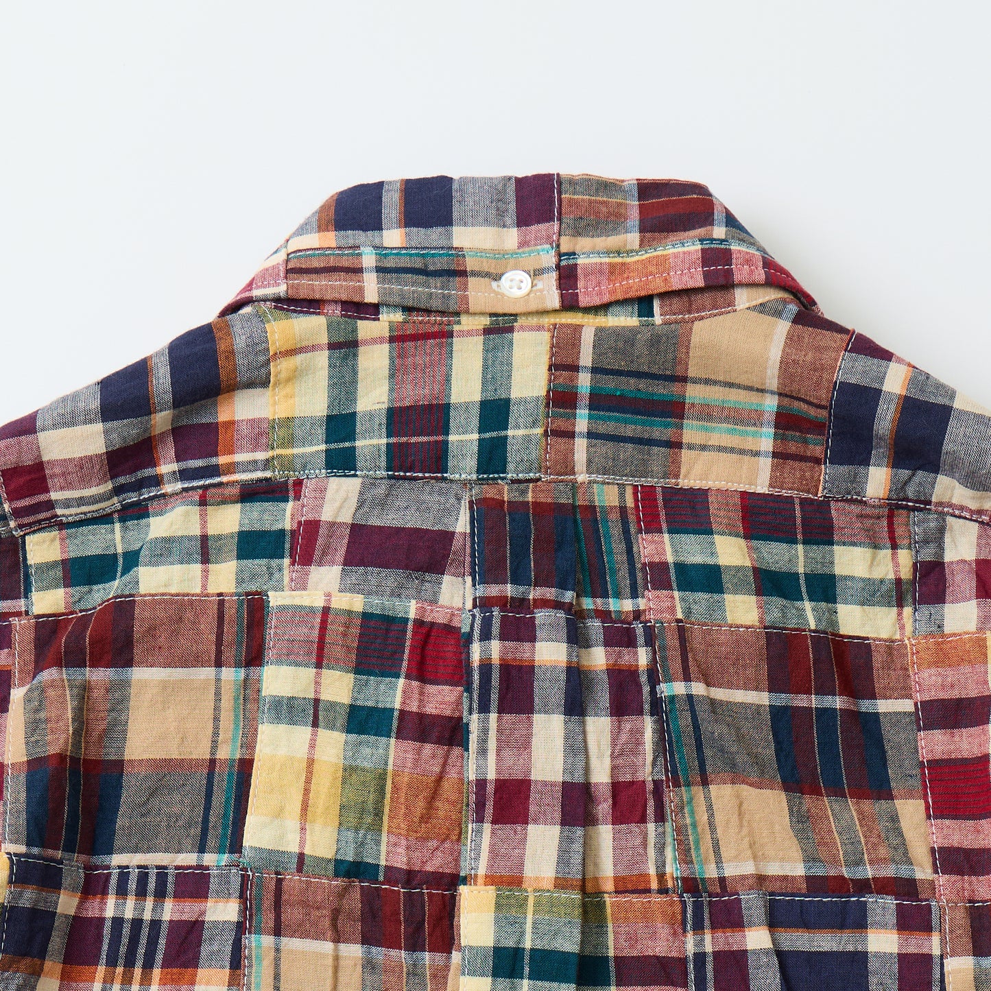 KEATON CHASE USA L/S CLASSIC FIT FULL OPEN BD SHIRT COTTON PATCHWORK MADRAS CHECK - #5