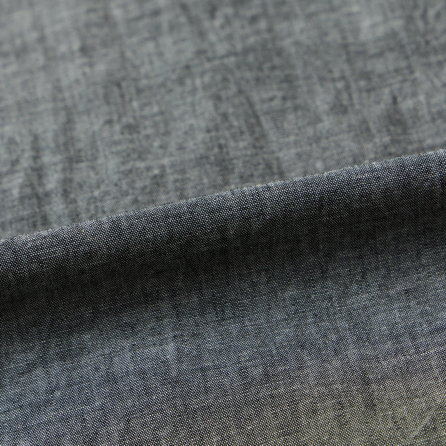 EMPIRE & SONS L/S CONCEALED BUTTON&TAB WORK SHIRT BLACK CHAMBRAY