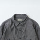 EMPIRE & SONS L/S CONCEALED BUTTON&TAB WORK SHIRT BLACK CHAMBRAY