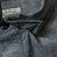 EMPIRE & SONS L/S CONCEALED BUTTON&TAB WORK SHIRT BLACK CHAMBRAY