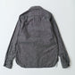 EMPIRE & SONS L/S CONCEALED BUTTON&TAB WORK SHIRT BLACK CHAMBRAY