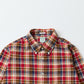 KEATON CHASE USA L/S CLASSIC FIT FULLOPEN BD SHIRT COTTON MADRAS CHECK - 3. RED_BROWN_WHITE_NAVY_GREEN
