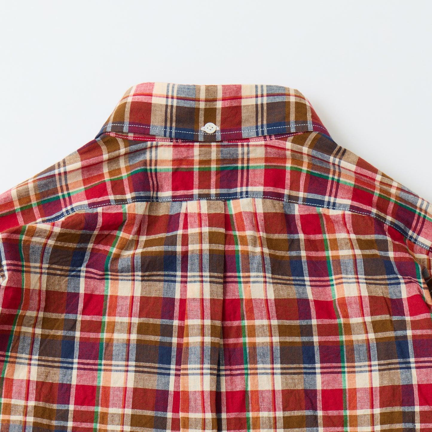 KEATON CHASE USA L/S CLASSIC FIT FULLOPEN BD SHIRT COTTON MADRAS CHECK - 3. RED_BROWN_WHITE_NAVY_GREEN