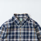 KEATON CHASE USA L/S CLASSIC FIT FULLOPEN BD SHIRT COTTON MADRAS CHECK - 13. NAVY_WHITE_RED_ORANGE