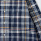 KEATON CHASE USA L/S CLASSIC FIT FULLOPEN BD SHIRT COTTON MADRAS CHECK - 13. NAVY_WHITE_RED_ORANGE