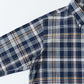 KEATON CHASE USA L/S CLASSIC FIT FULLOPEN BD SHIRT COTTON MADRAS CHECK - 13. NAVY_WHITE_RED_ORANGE