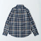 KEATON CHASE USA L/S CLASSIC FIT FULLOPEN BD SHIRT COTTON MADRAS CHECK - 13. NAVY_WHITE_RED_ORANGE