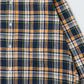 KEATON CHASE USA L/S CLASSIC FIT FULLOPEN BD SHIRT COTTON MADRAS CHECK - 11. NAVY_ORANGE_WHITE