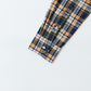 KEATON CHASE USA L/S CLASSIC FIT FULLOPEN BD SHIRT COTTON MADRAS CHECK - 11. NAVY_ORANGE_WHITE