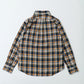 KEATON CHASE USA L/S CLASSIC FIT FULLOPEN BD SHIRT COTTON MADRAS CHECK - 11. NAVY_ORANGE_WHITE