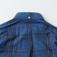 KEATON CHASE USA L/S CLASSIC FIT FULLOPEN BD SHIRT COTTON OVERDYED MADRAS CHECK - A_NAVY_BLUE