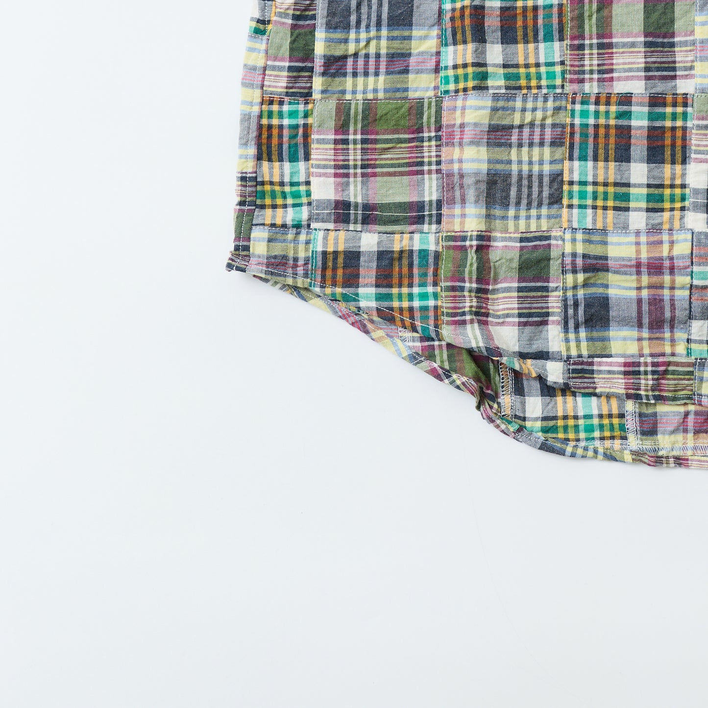KEATON CHASE USA L/S CLASSIC FIT PULLOVER BD SHIRT COTTON PATCHWORK MADRAS CHECK - #6