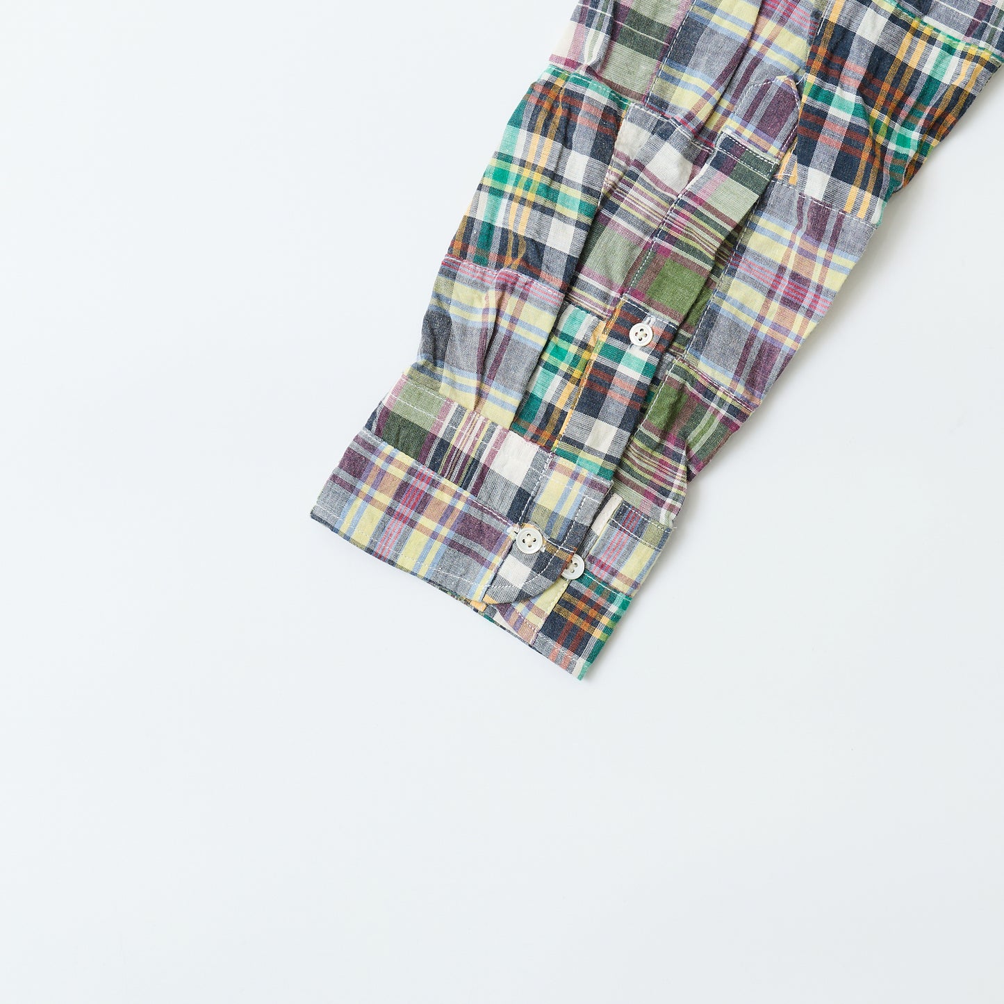 KEATON CHASE USA L/S CLASSIC FIT PULLOVER BD SHIRT COTTON PATCHWORK MADRAS CHECK - #6