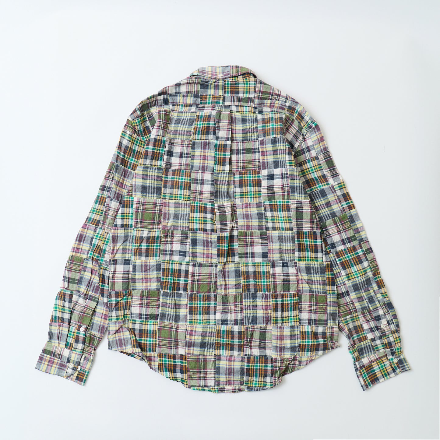 KEATON CHASE USA L/S CLASSIC FIT PULLOVER BD SHIRT COTTON PATCHWORK MADRAS CHECK - #6