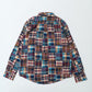 KEATON CHASE USA L/S CLASSIC FIT PULLOVER BD SHIRT COTTON PATCHWORK MADRAS CHECK - 1. BROWN_NAVY