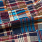 KEATON CHASE USA L/S CLASSIC FIT PULLOVER BD SHIRT COTTON PATCHWORK MADRAS CHECK - 1. BROWN_NAVY