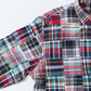 KEATON CHASE USA L/S CLASSIC FIT PULLOVER BD SHIRT COTTON PATCHWORK MADRAS CHECK - 3. RED_NAVY