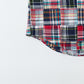 KEATON CHASE USA L/S CLASSIC FIT PULLOVER BD SHIRT COTTON PATCHWORK MADRAS CHECK - 3. RED_NAVY