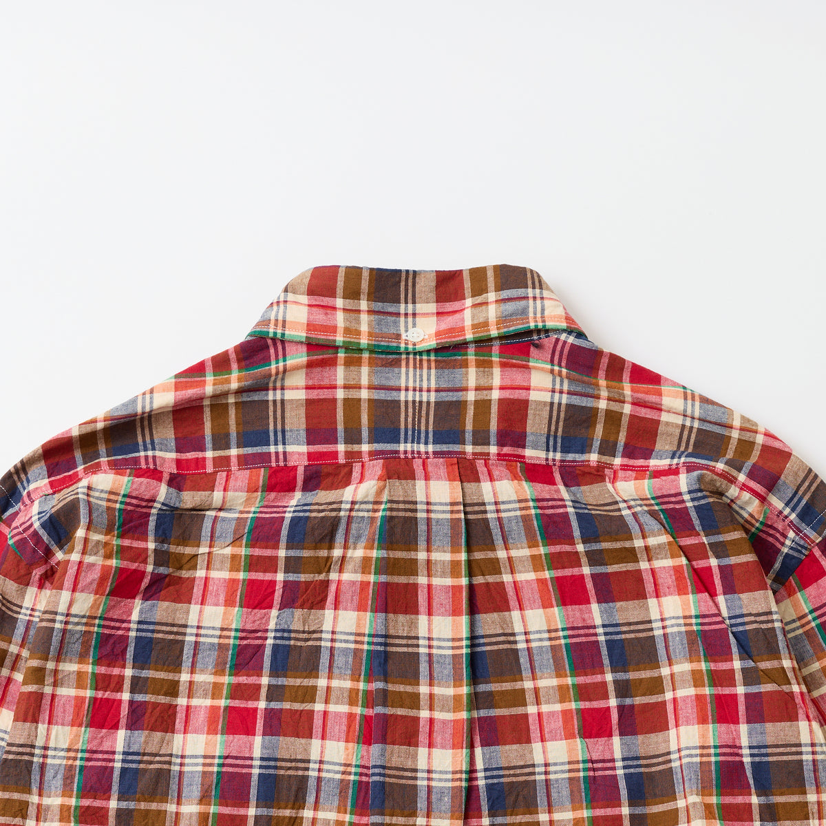 KEATON CHASE USA L/S CLASSIC FIT PULLOVER BD SHIRT MADRAS CHECK INDIA - #3 RED_BROWN_WHITE_NAVY_GREEN