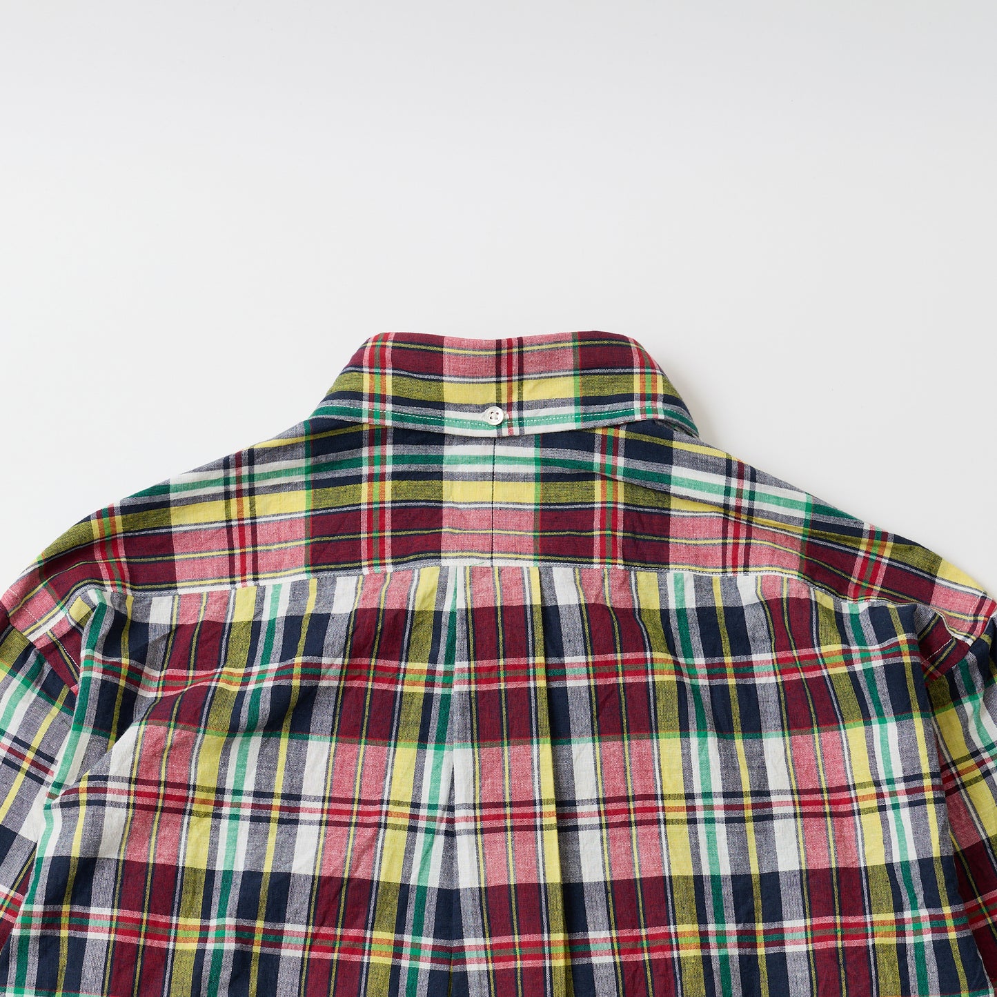 KEATON CHASE USA L/S CLASSIC FIT PULLOVER BD SHIRT MADRAS CHECK INDIA - #5 NAVY_RED_YELLOW_WHITE_GREEN