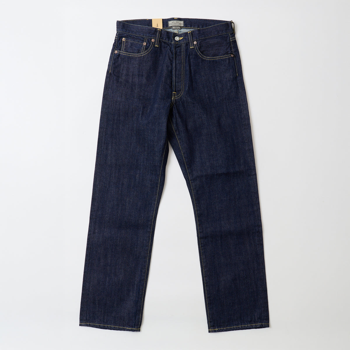 EMPIRE & SONS 5 POCKET TAPERED STRAIGHT PANT 13oz SELVAGE DENIM SANFORIZED ONE WASH - INDIGO