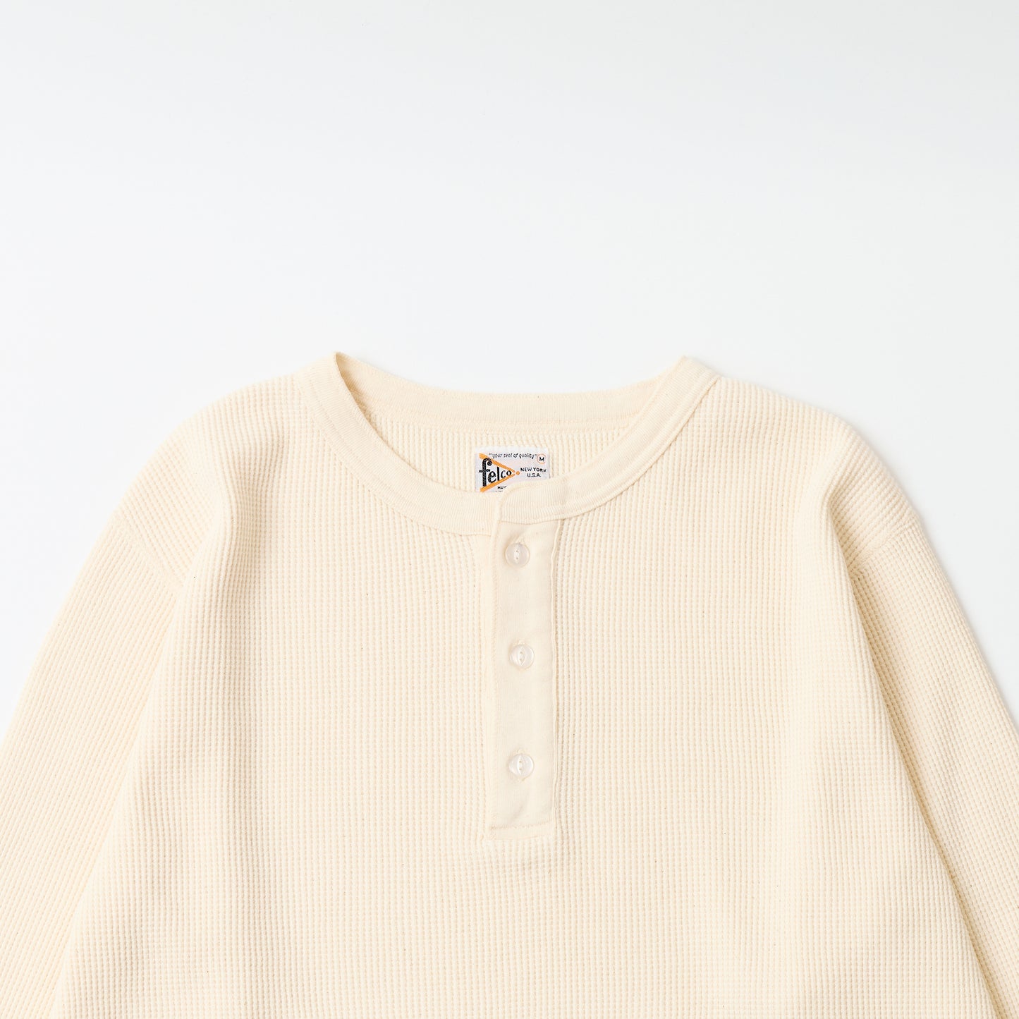 L/S THERMAL HENLEY NECK MIDDLE WEIGHT - 4 COLORS
