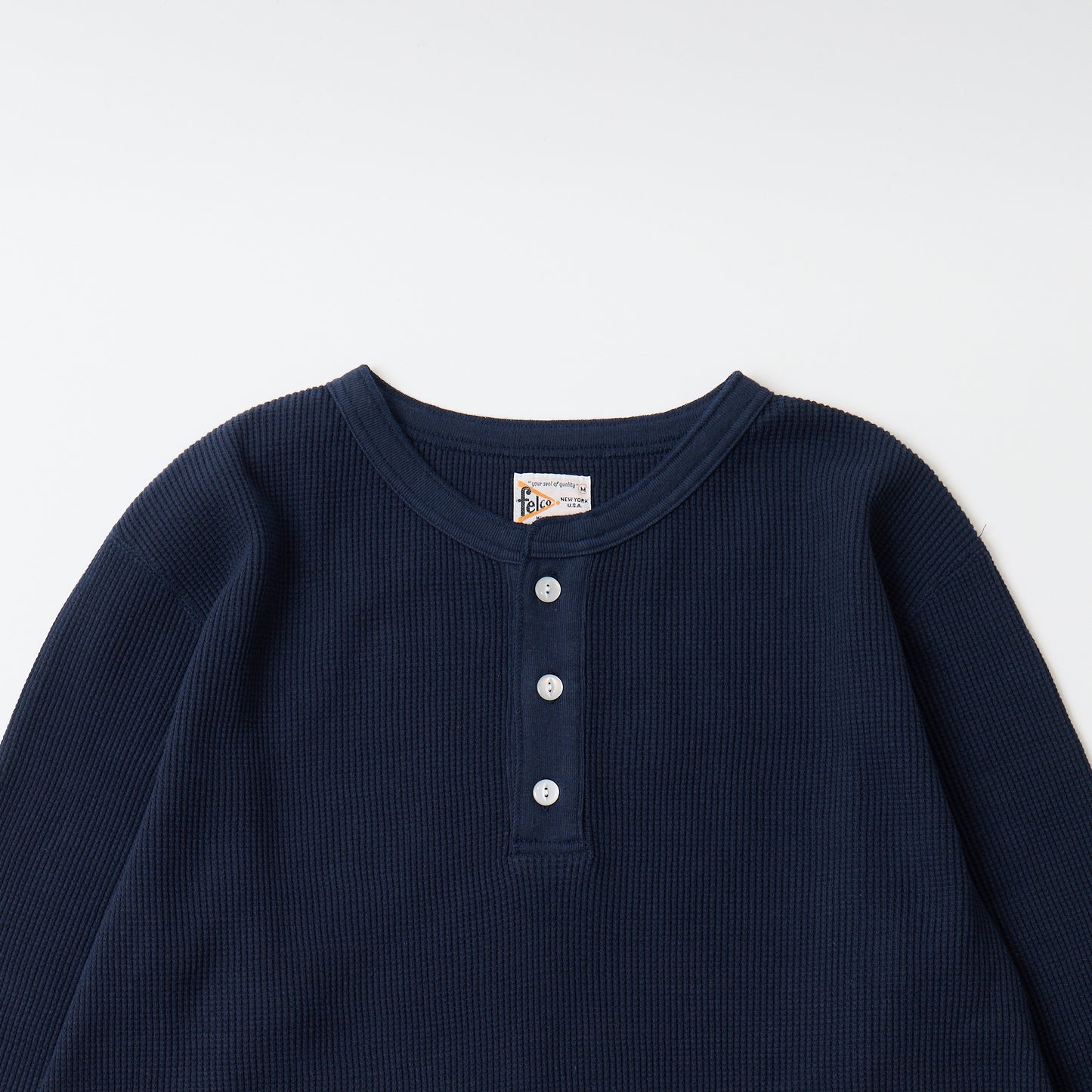 L/S THERMAL HENLEY NECK MIDDLE WEIGHT - 4 COLORS