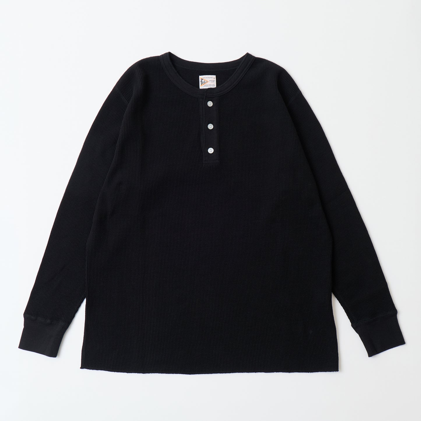 L/S THERMAL HENLEY NECK MIDDLE WEIGHT - 4 COLORS